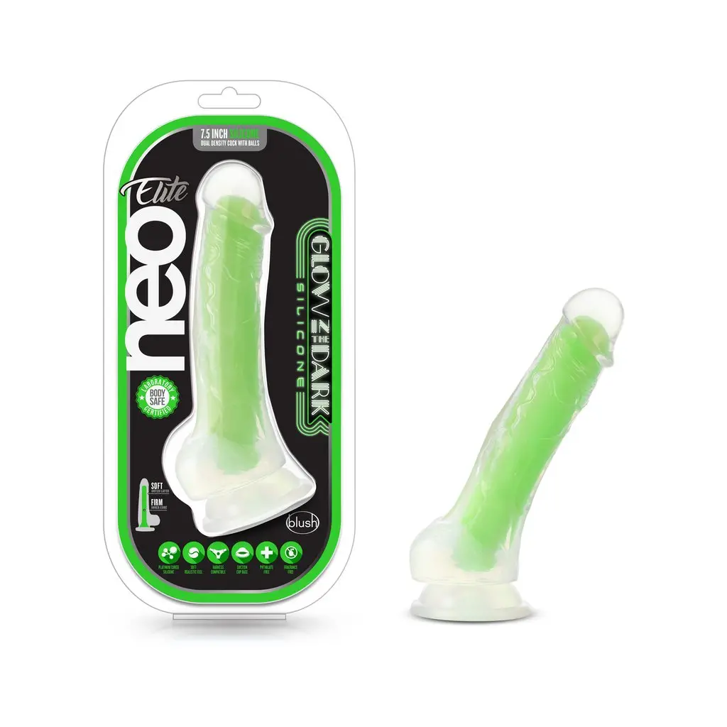 Neo Elite - Glow In The Dark - Viper - 7In Dual Density Dong - Neon Green 1