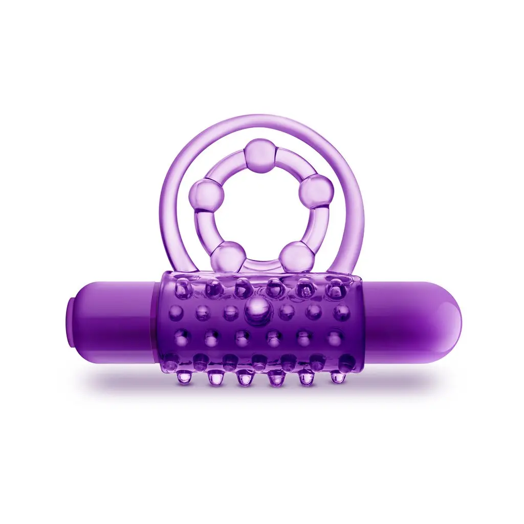 Play With Me - The Player - Vibrating Double Strap C-Ring - Purple 1