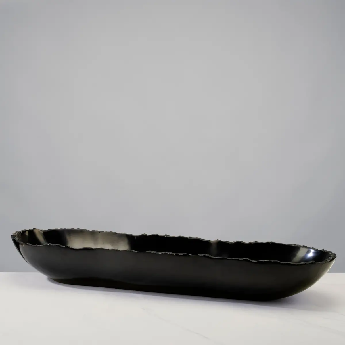 Black Onyx Canoe Bowl - 31 In 1
