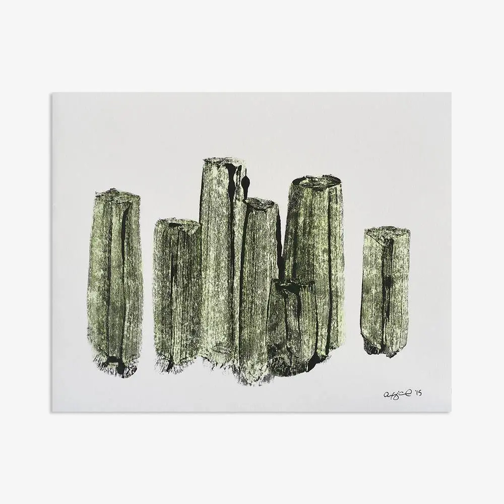 Basalt Column Cluster In Yellow 3