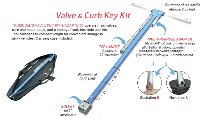 Trumbull Collapsible Valve Key & Curb Key Kit 1