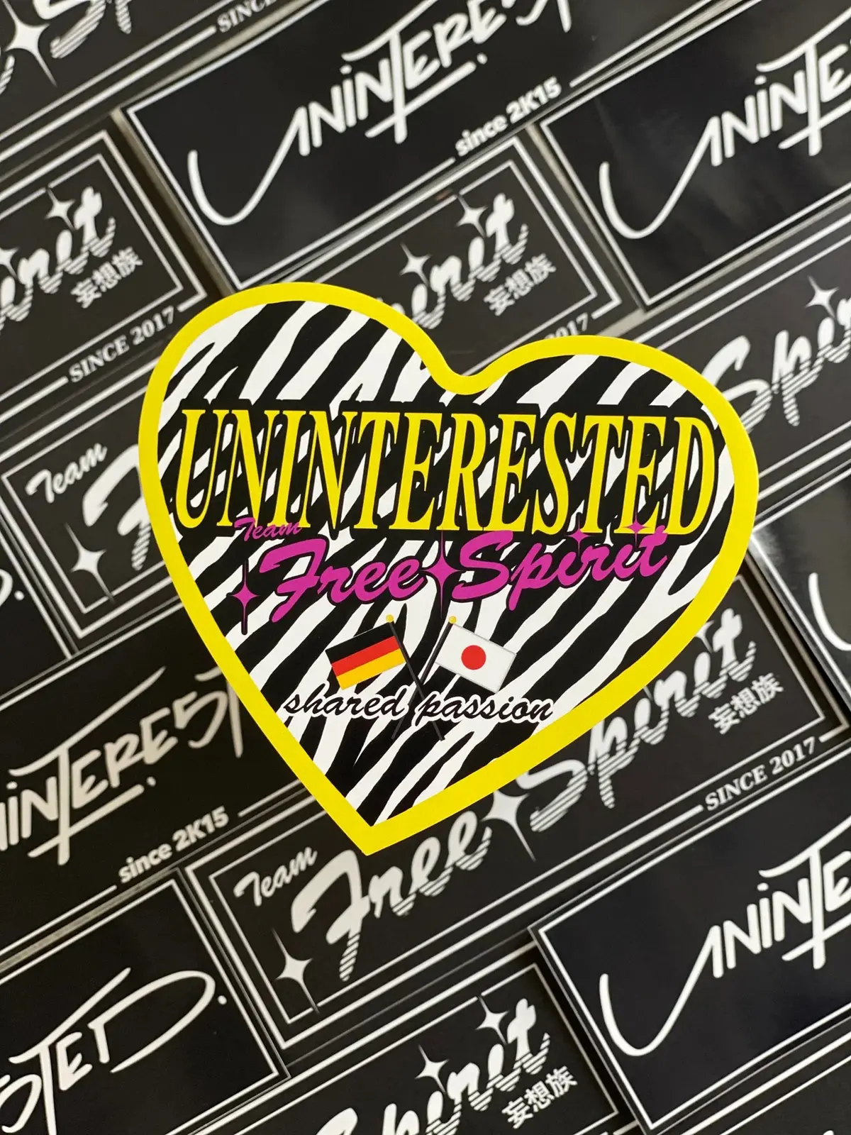 Uninterested X Free Spirit - Heart Sticker 1