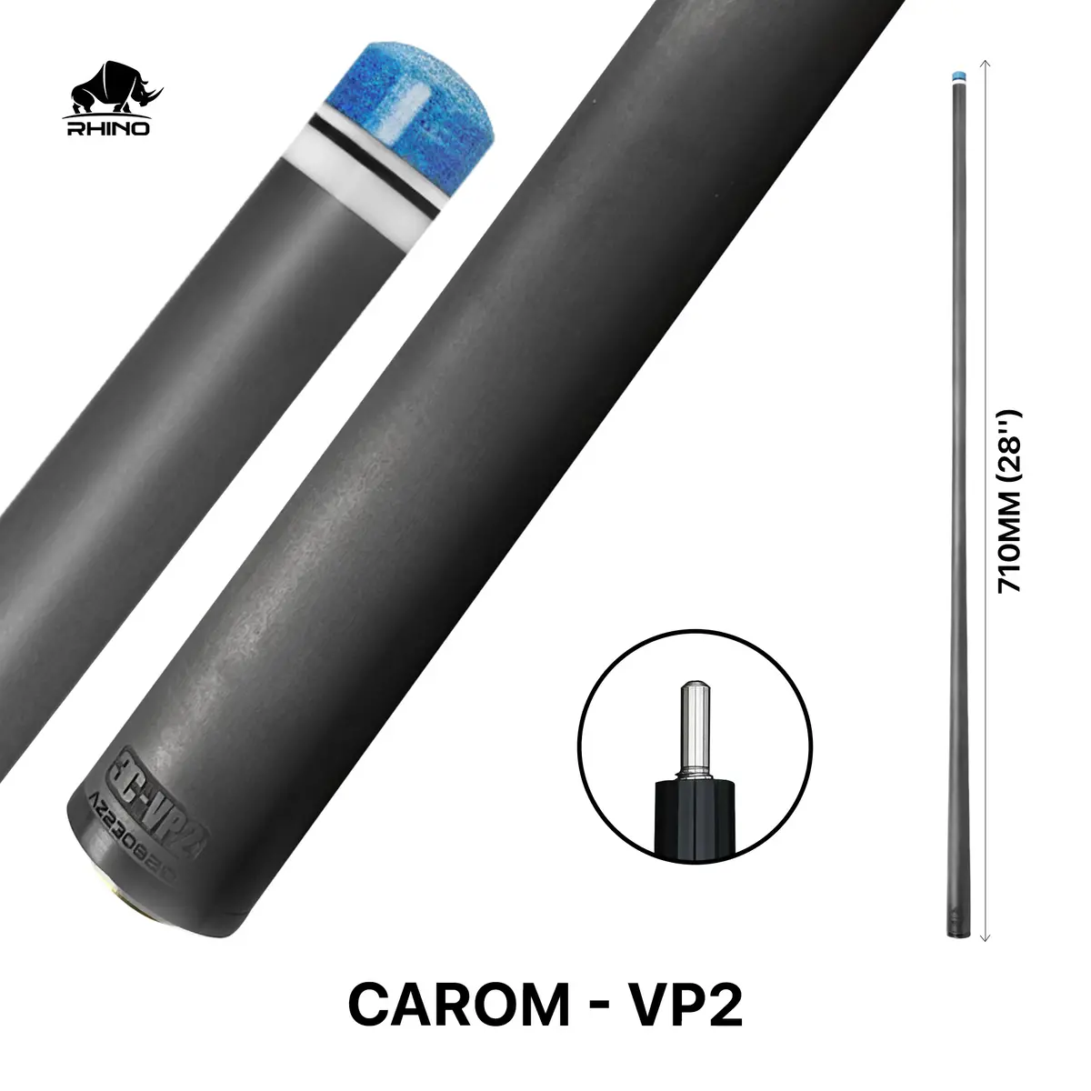 Rhino - 710Mm (28'') / Vp2 Carbon Carom Single Shaft 12Mm 1