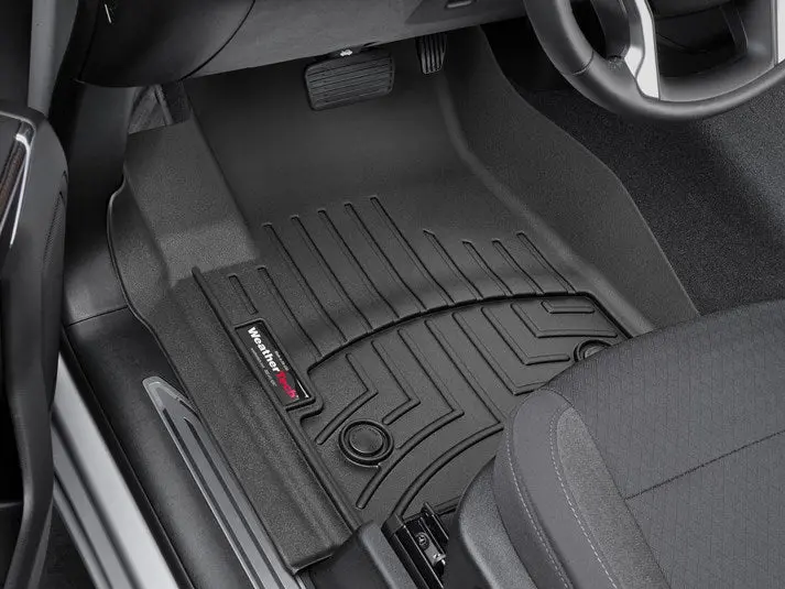 Alfombra Weathertech Bandeja Floorliner 1 Y 2 Fila Para Chevrolet Silverado 1500/2500 / Gmc Sierra 2019 En Adelante Color Negro 1