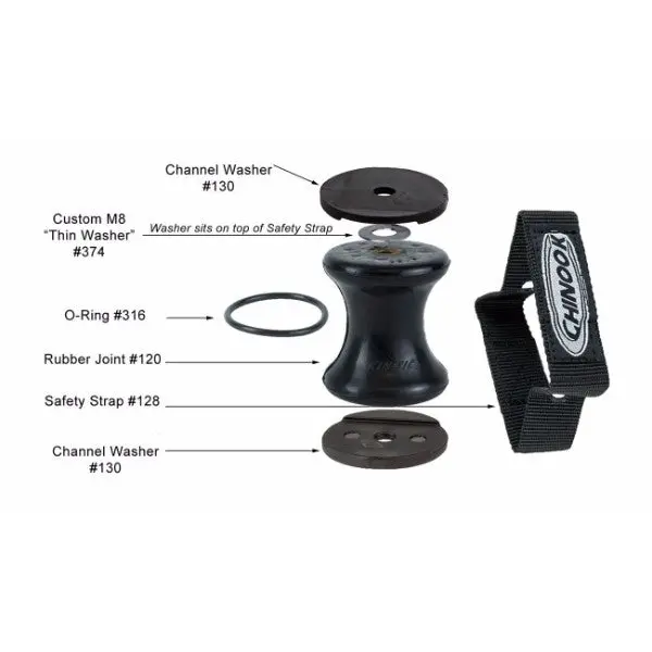 Chinook Rubber Universal Joint With Strap Kit 1