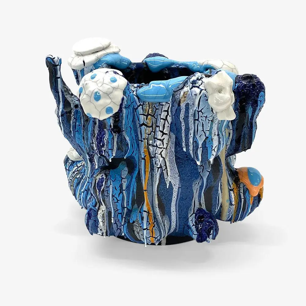 Cave Vessel: Blue/Orange Lotus 1
