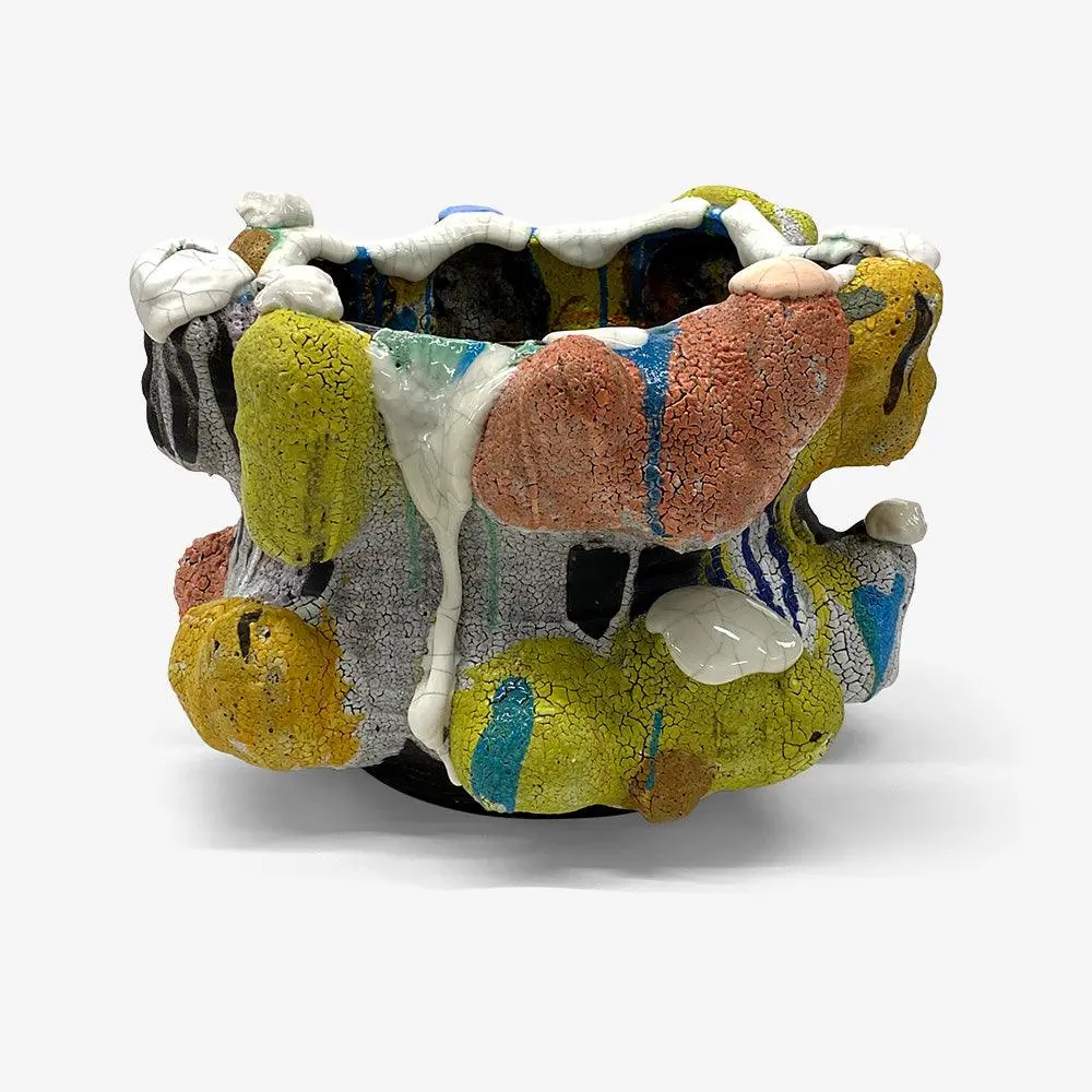 Cave Vessel: Multi-Colored Landscape 1