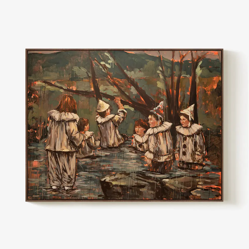 Children In Water Under Tree 1