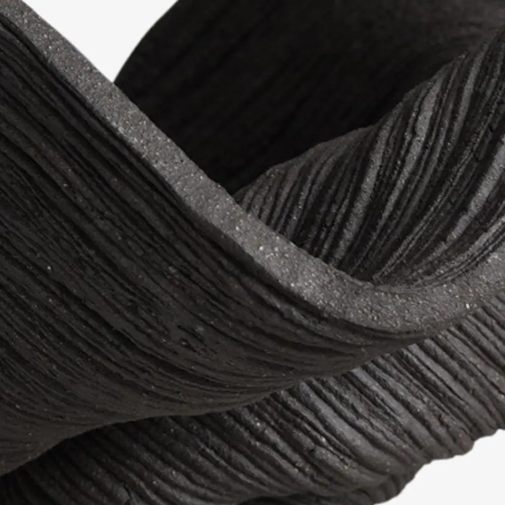 Coiled Black Porcelain Small Bowl 2