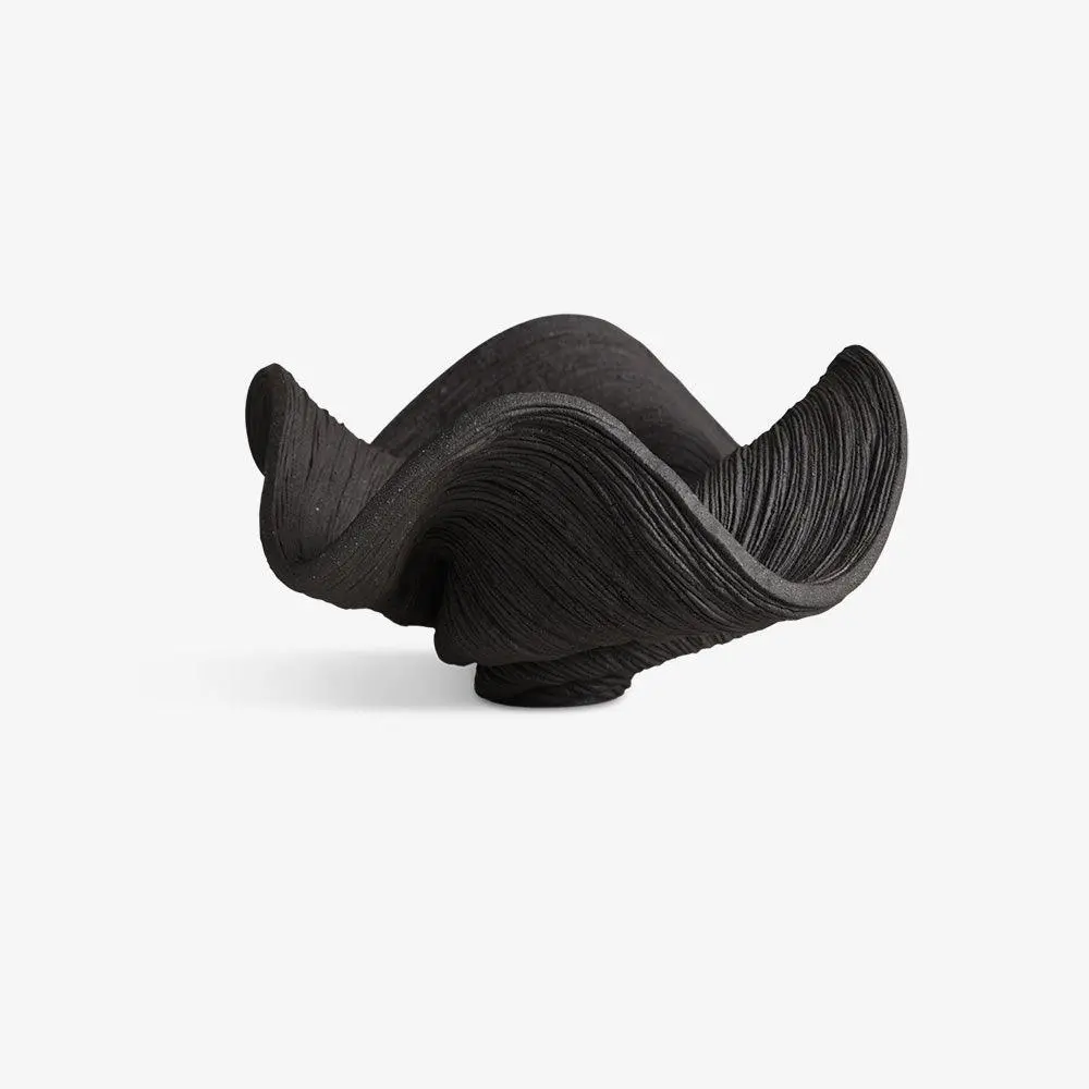 Coiled Black Porcelain Small Bowl 1