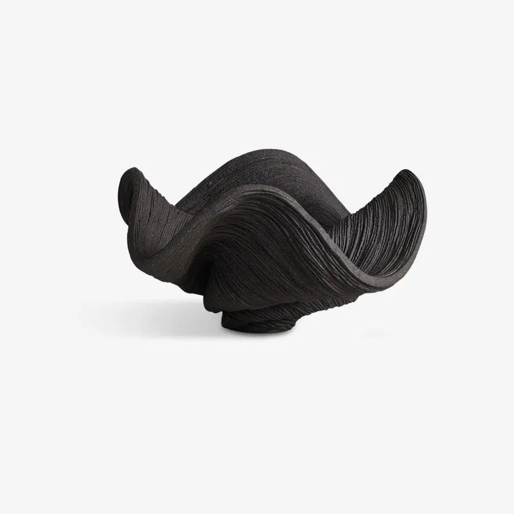 Coiled Black Porcelain Small Bowl 1