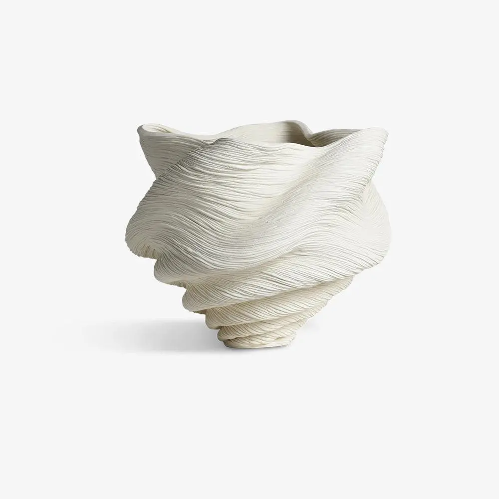 Coiled White Porcelain Large Bowl 1