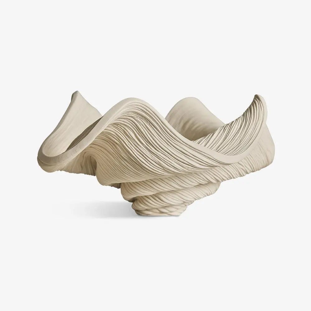 Coiled White Porcelain Medium Bowl 1