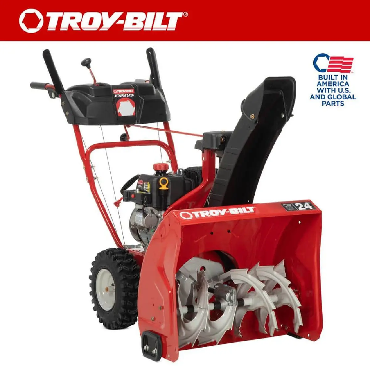 (Entry) Troy-Bilt
Storm 24 In. 208 Cc Two- Stage Gas Snow Blower With Electric Start Self Propelled 1