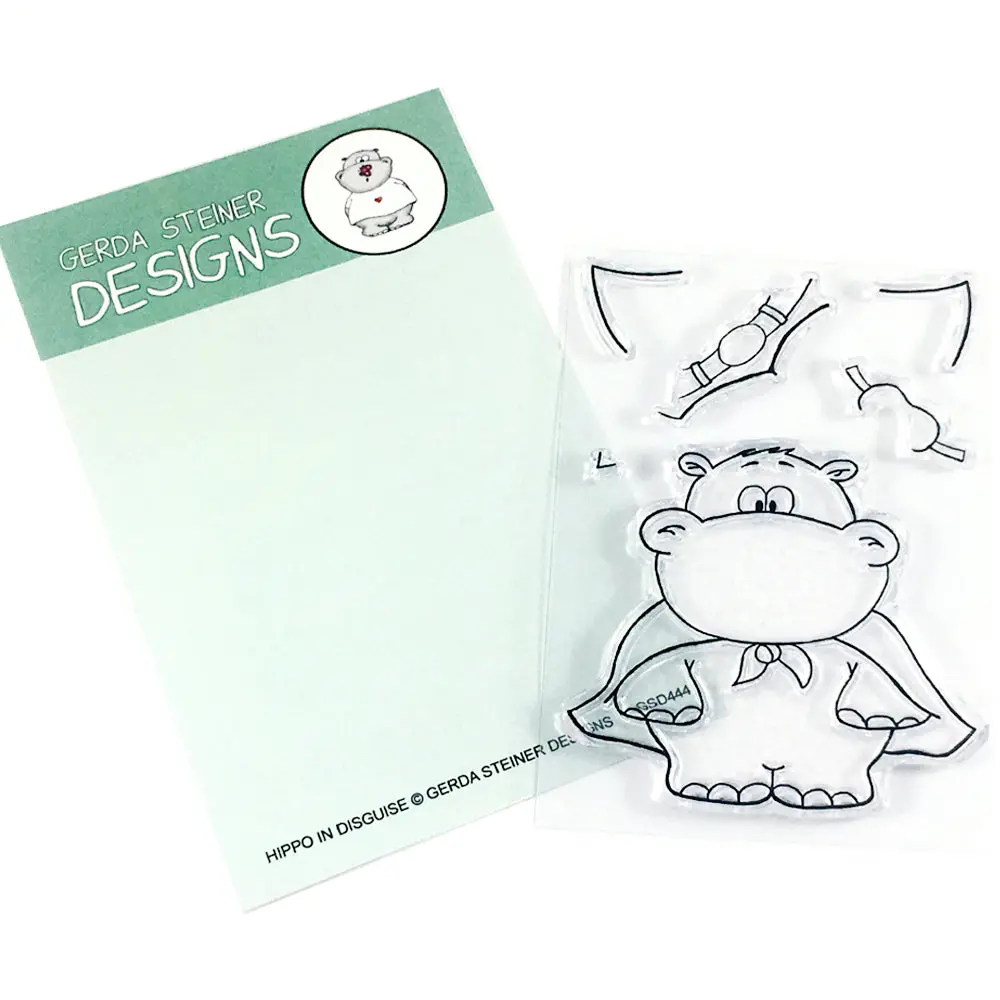 Hippo In Disguise 3X4 Clear Stamp Set - Gsd444 1