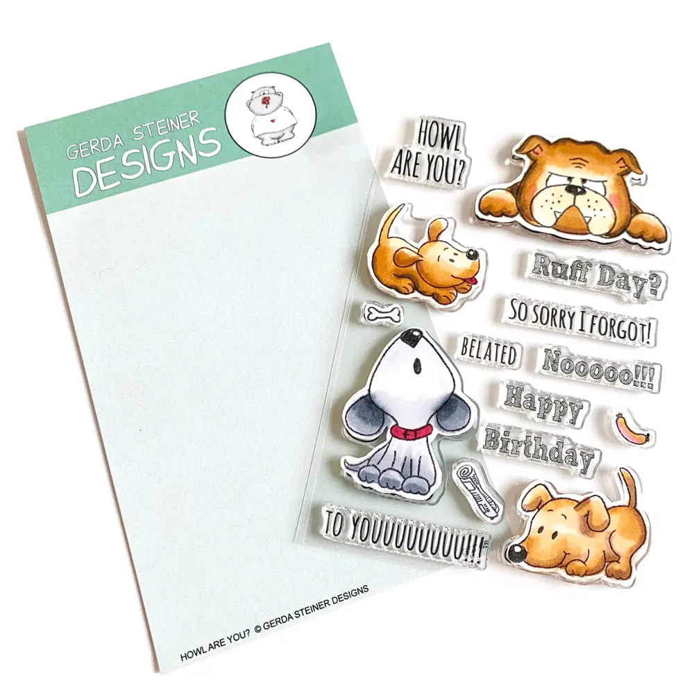 Howl Are You? Puppy 4X6 Clear Stamp Set - Gsd456 1