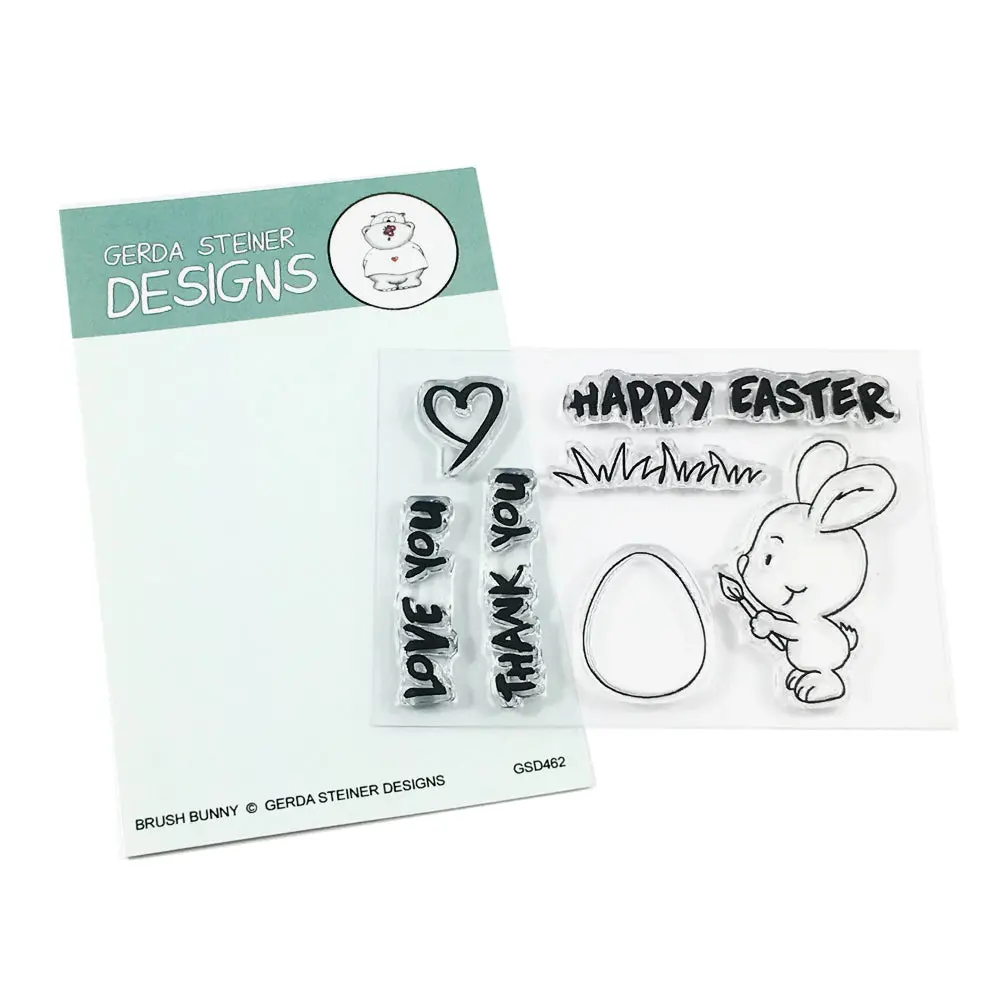Brush Bunny 3X4 Clear Stamp Set 1