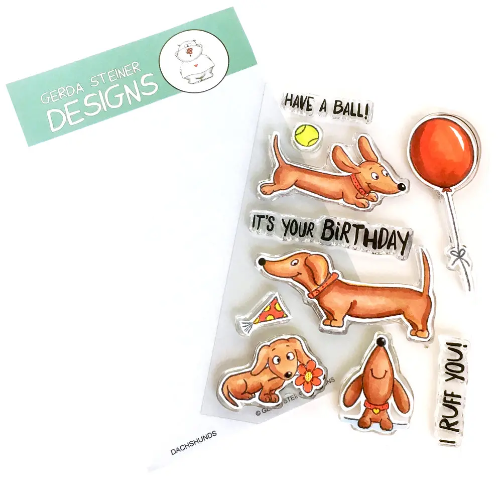 Dachshunds 4X6 Clear Stamp Set - Gsd635 1