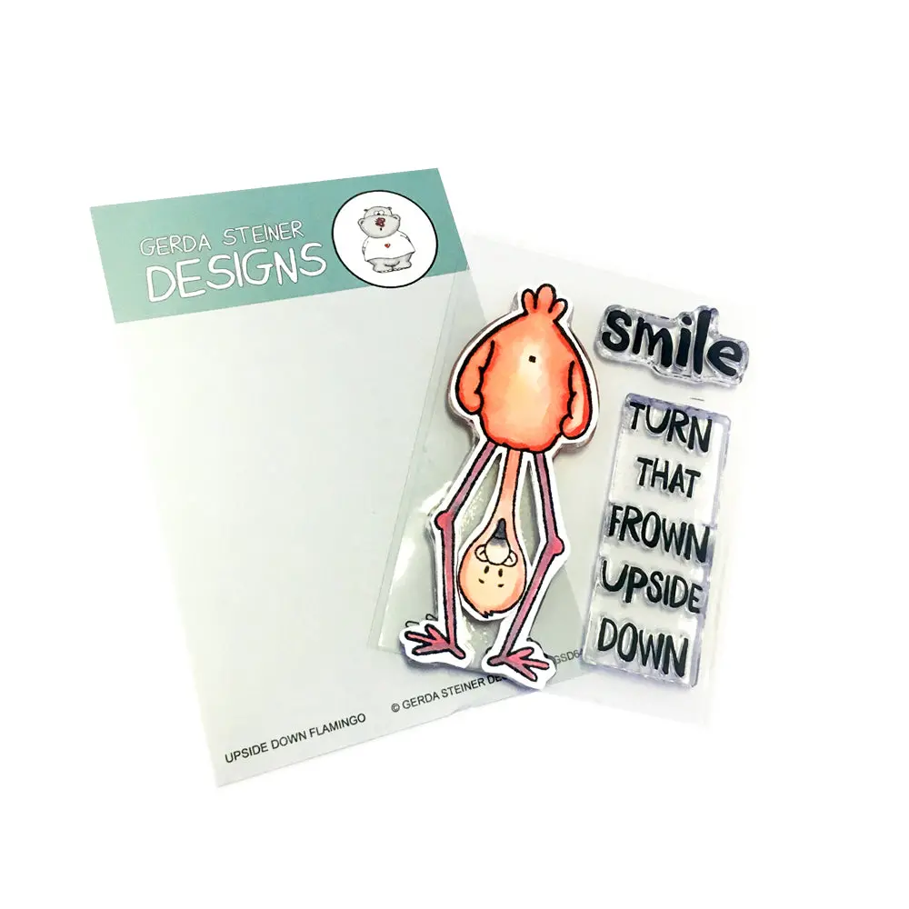 Upside Down Flamingo 3X4 Clear Stamp Set - Gsd647 1