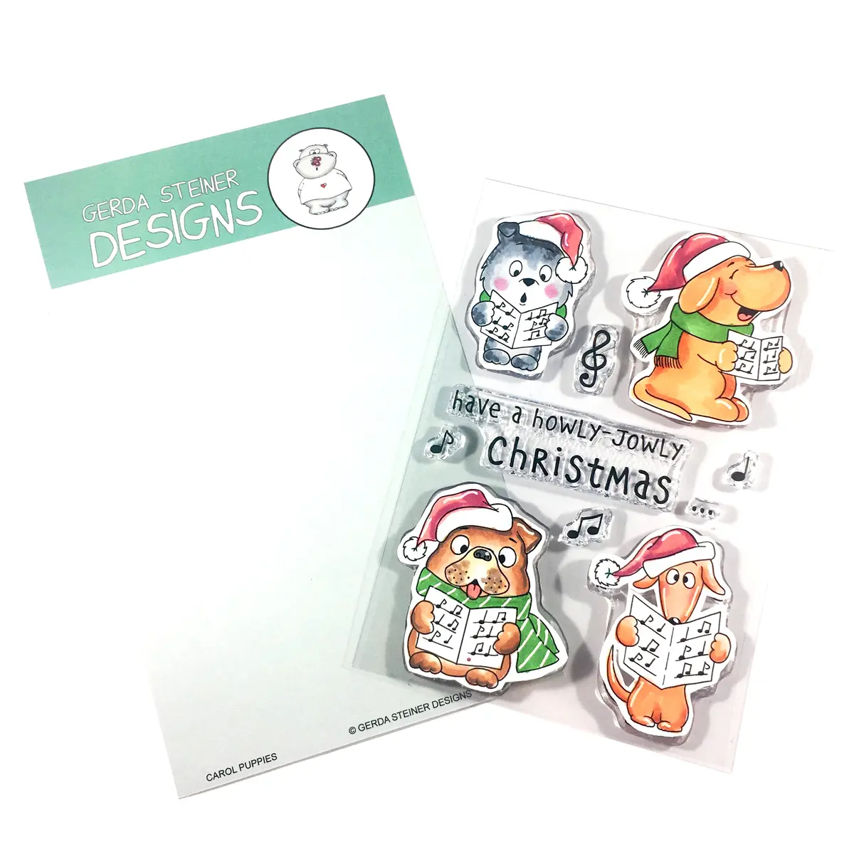 Carol Puppies 4X6 Clear Stamp Set - Gsd656 1