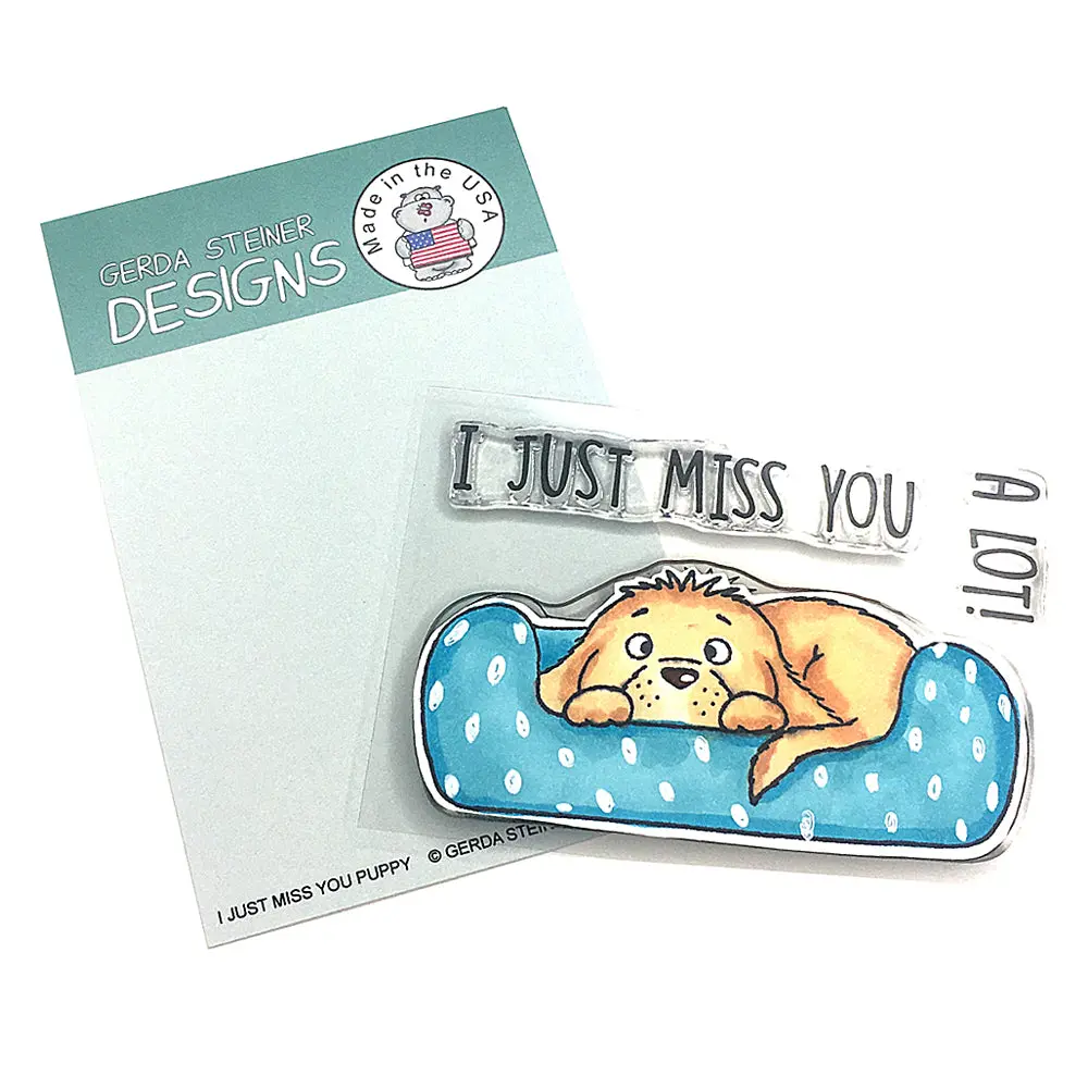 I Just Miss You Puppy 3X4 Clear Stamp Set - Gsd676 1