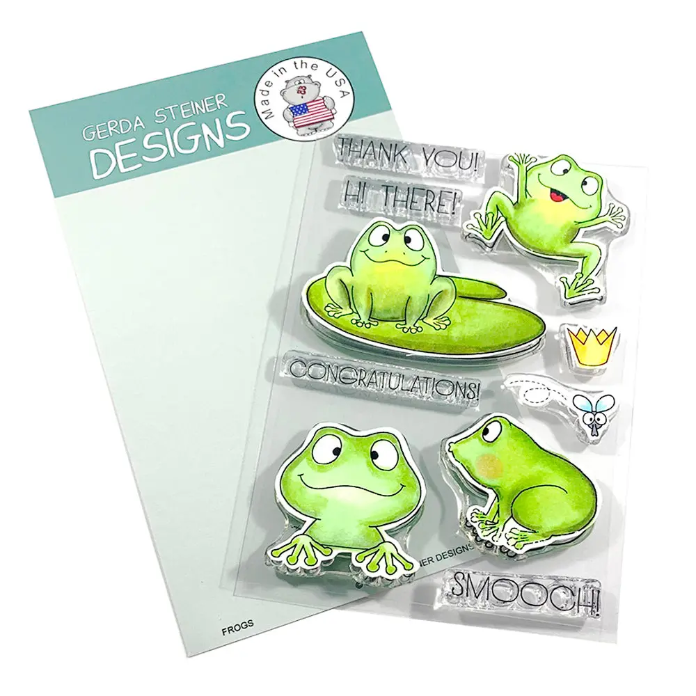 Frogs 4X6 Clear Stamp Set (English Version) - Gsd685 1