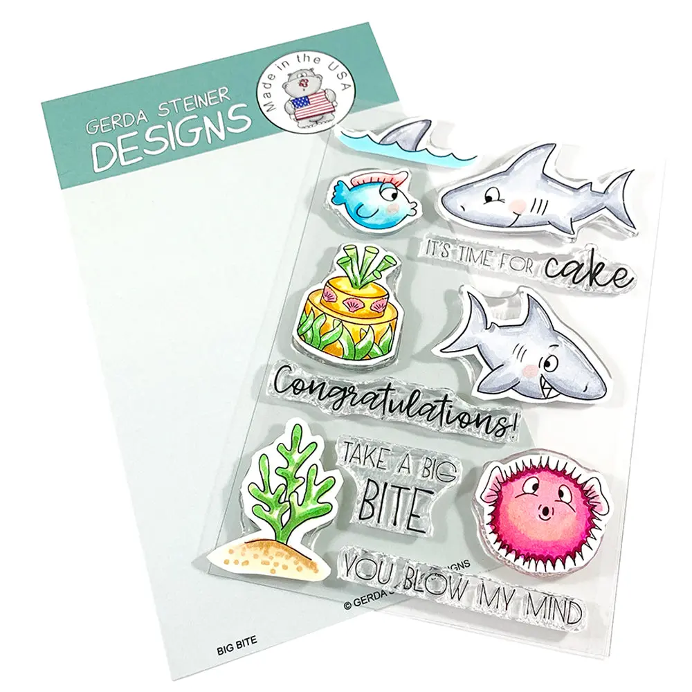 Discontinued - Big Bite 4X6 Clear Stamp Set - Gsd693 1