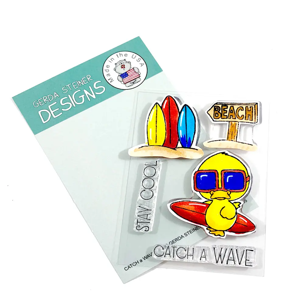 Catch A Wave 3X4 Clear Stamp Set - Gsd695 1