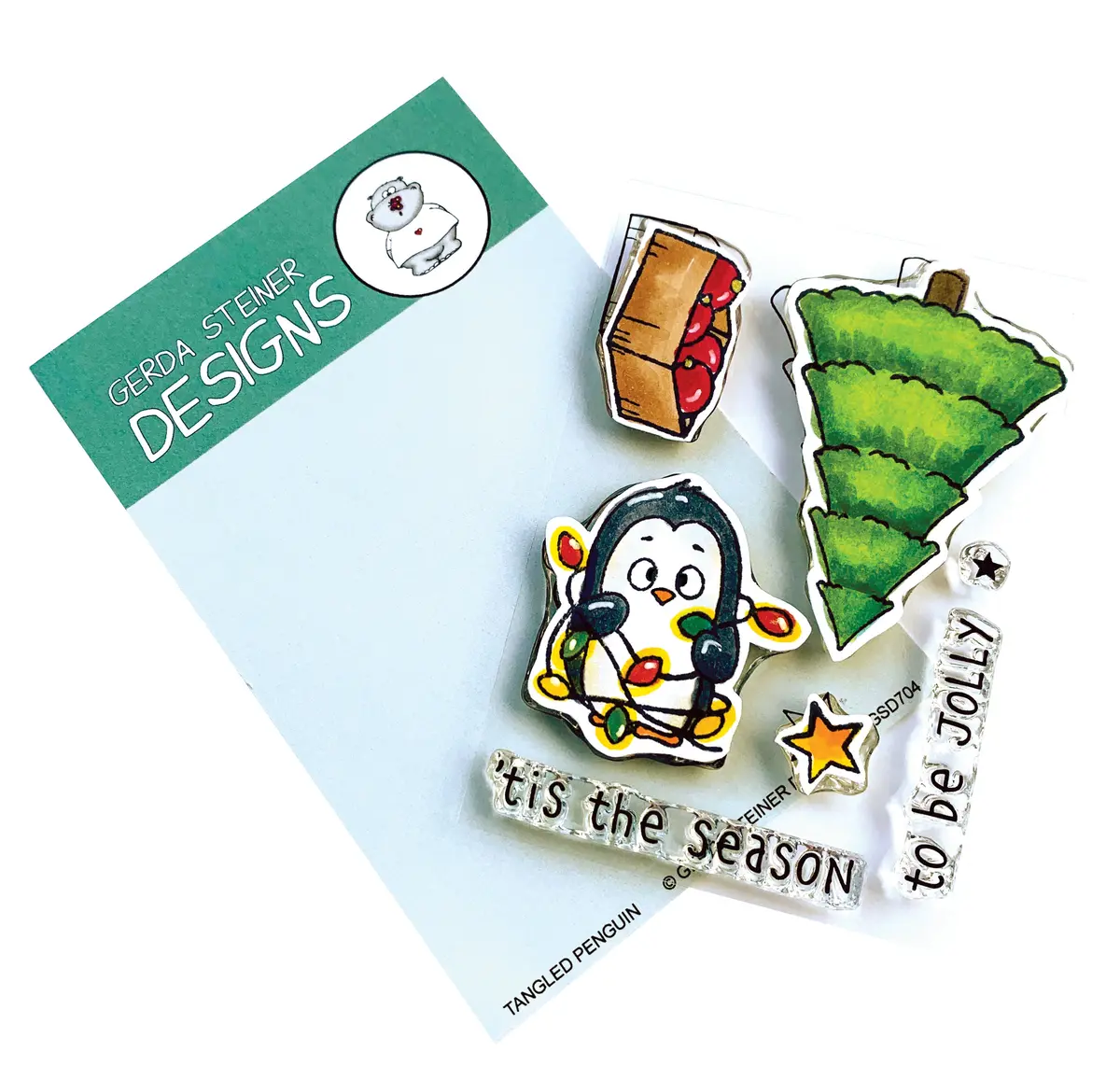 Tangled Penguin 3X4 Clear Stamp Set - Gsd704 1