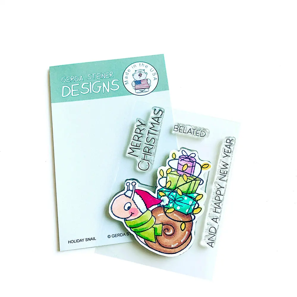 Holiday Snail 3X4 Clear Stamp Set - Gsd708 1