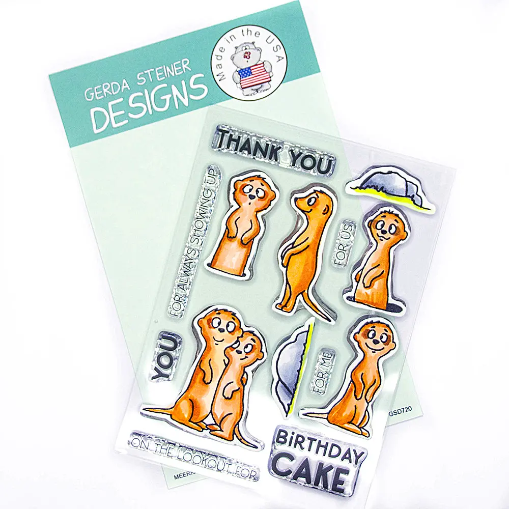Meerkats On The Lookout! 4X6 Clear Stamp Set - Gsd720 1