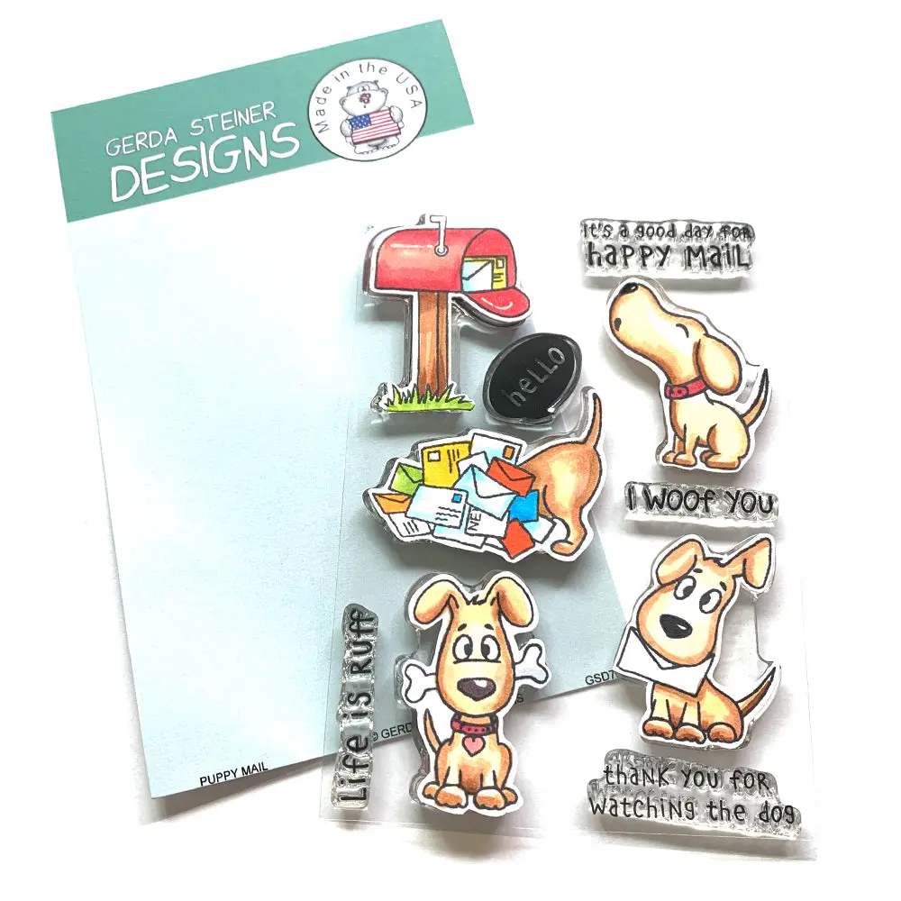 Puppy Mail 4X6 Clear Stamp - Gsd729 1