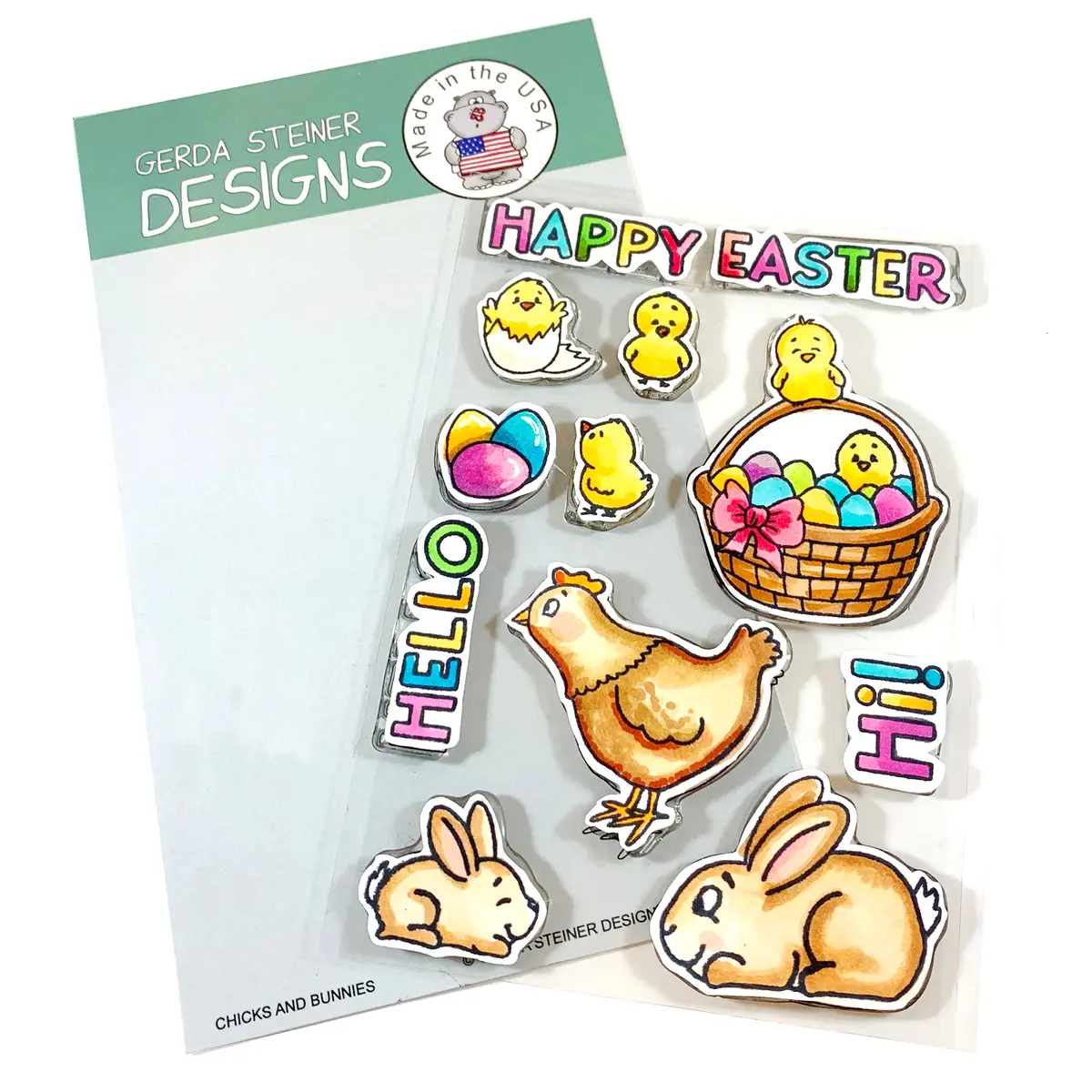 Chicks And Bunnies 4X6 Clear Stamp Set - Gsd722 1