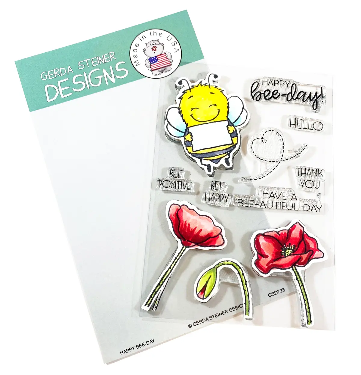 Happy Bee-Day 4X6 Clear Stamp Set - Gsd723 1