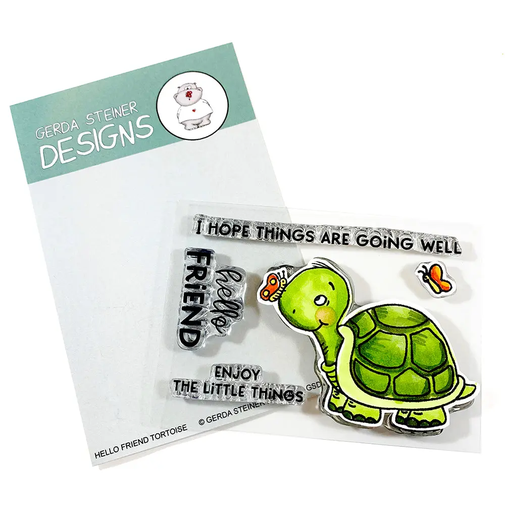 Hello Friend Tortoise 3X4 Clear Stamp Set 1
