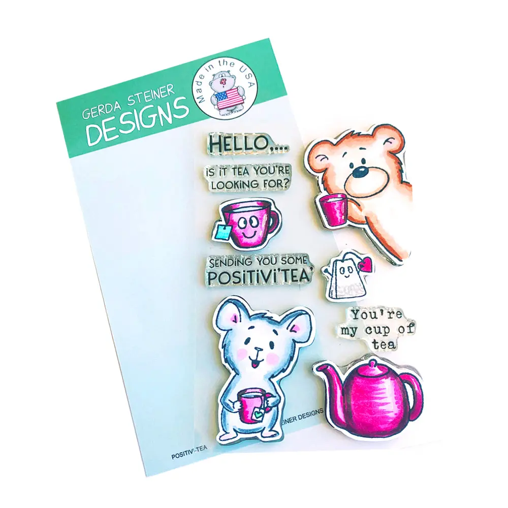 Positivi-Tea 4X6 Clear Stamp Set - Gsd742 1