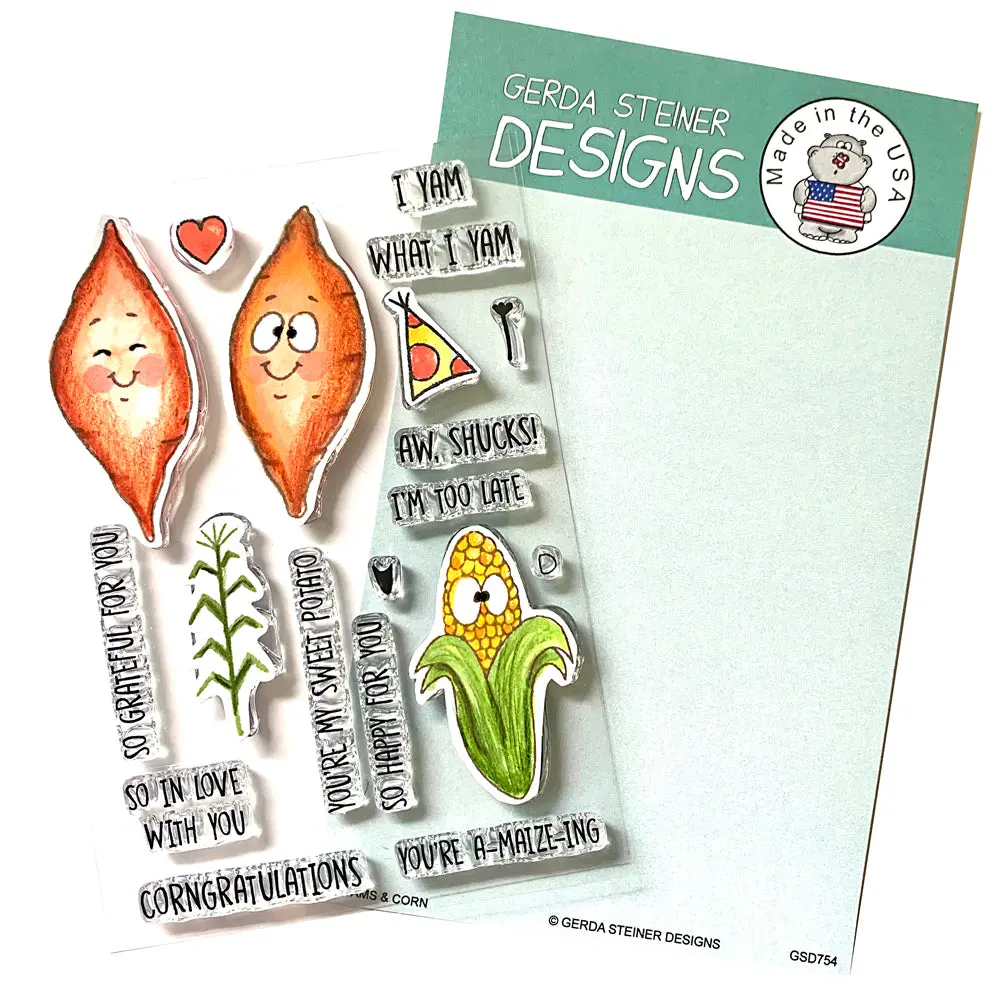 Yams & Corn 4X6 Clear Stamp Set - Gsd754 1