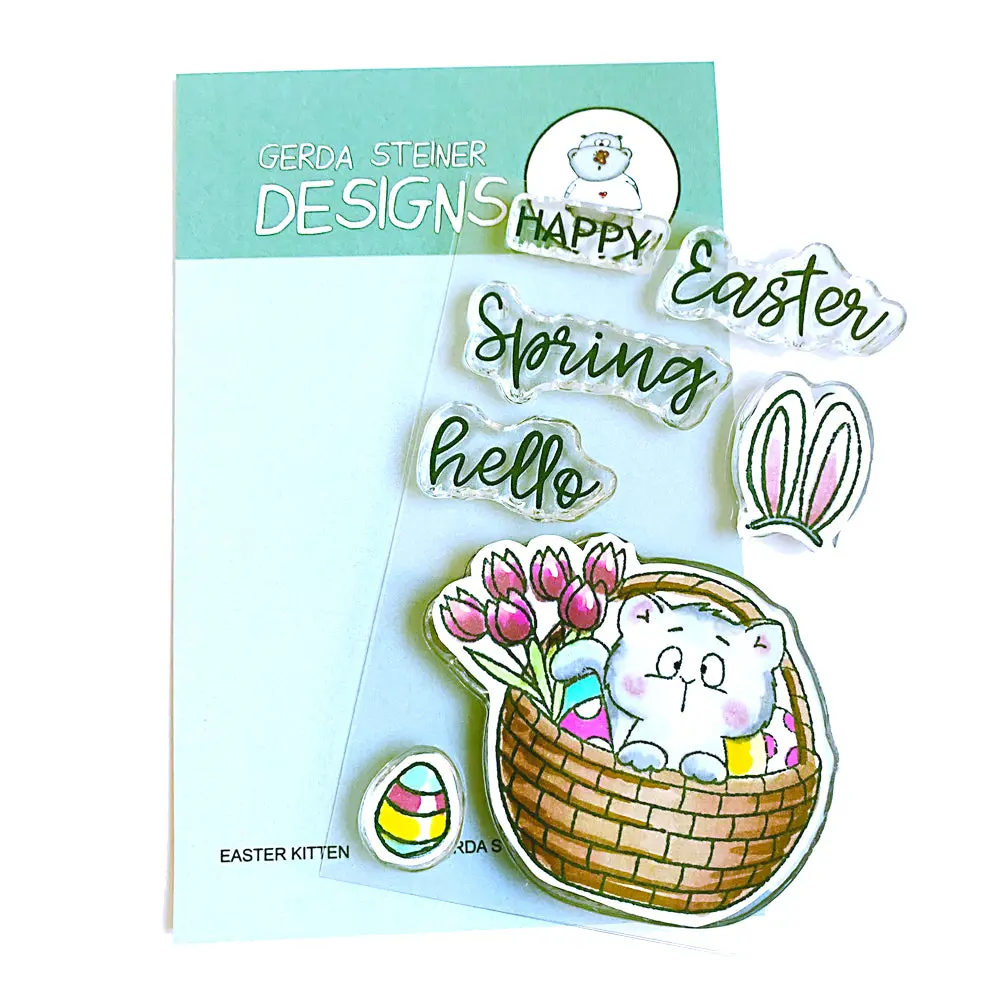 Easter Kitten - 3X4 Clear Stamp Set 1