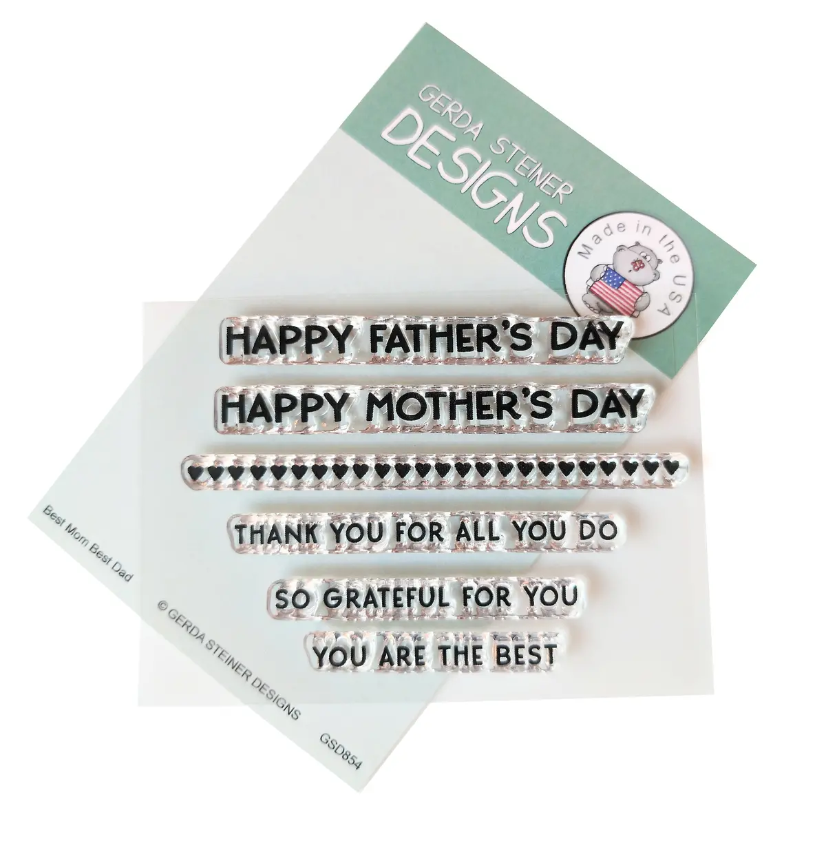 Best Mom Best Dad - 3X4 Clear Stamp Set - Gsd854 1