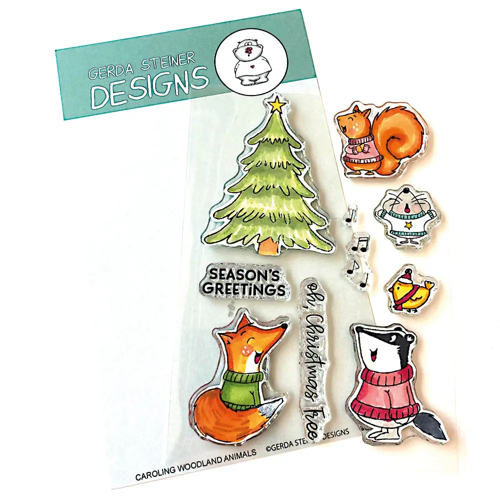 Caroling Woodland Friends - Clear Stamps - Gsd873 1