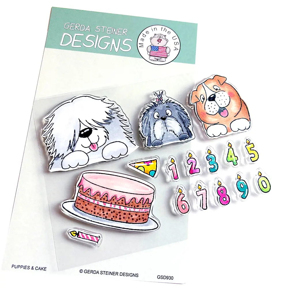 Puppies And Cake - Clear Stamp -Gsd930 1