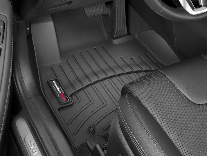 Alfombra Weathertech Bandeja Floorliner 1 Y 2 Fila Para Hyundai Santa Fe 2019 En Color Negro 1