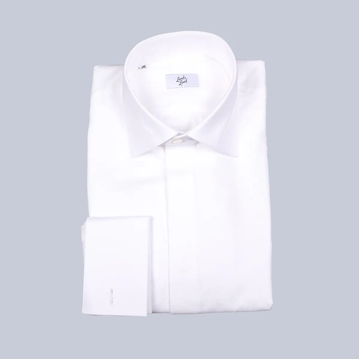 White Double Cuff Tuxedo Shirt 1
