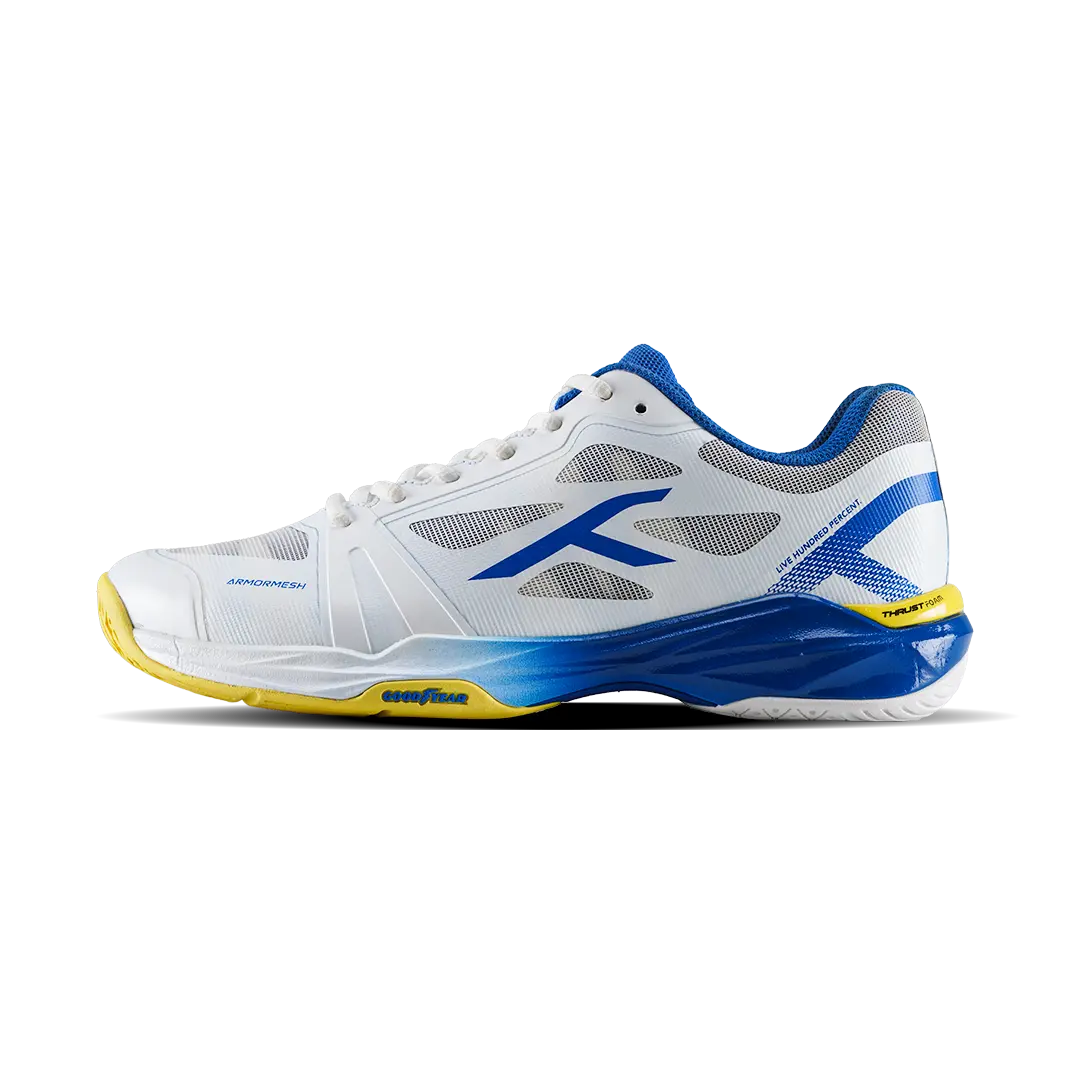 Hundred Phenom Unisex Badminton Shoes (White/Blue) 2026 1