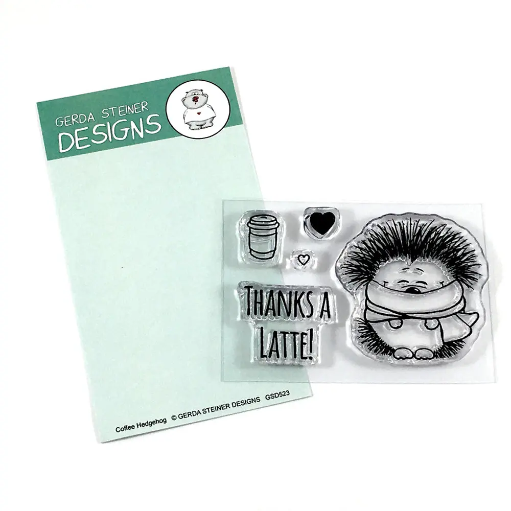 Coffee Hedgehog 2X3 Clear Stamp Set - Gsd523 1