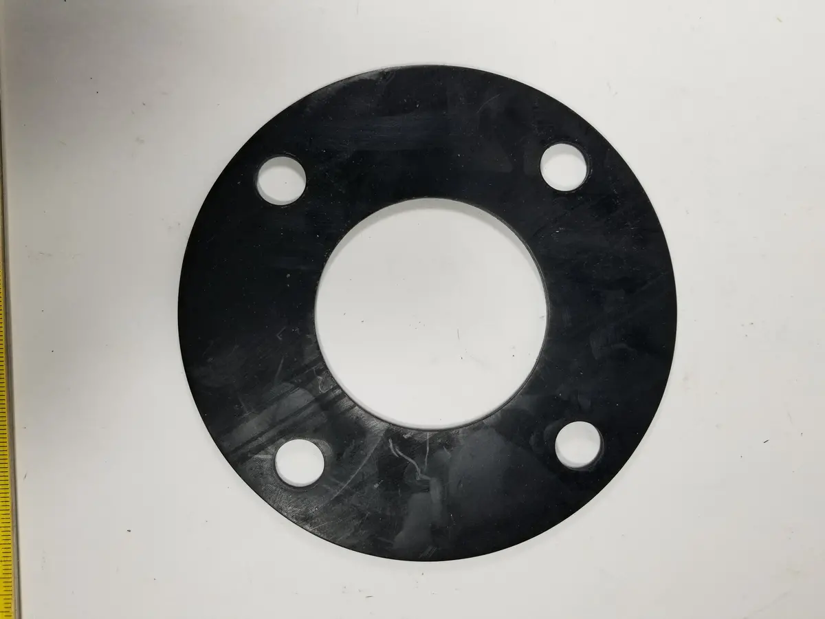 3" X 1/8" Black Epdm Rubber Full Face Water Meter Flange Gasket 1