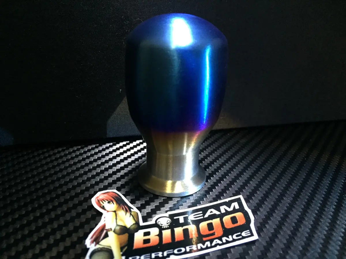 Titanium Burnt Gear Shift Knob Universal 8,10,12Mm Fittings 1