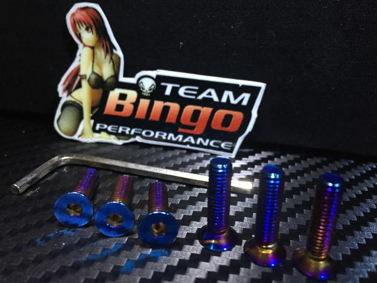 Titanium Burnt Steering Wheel Boss Kit Screws Universal Fit 1