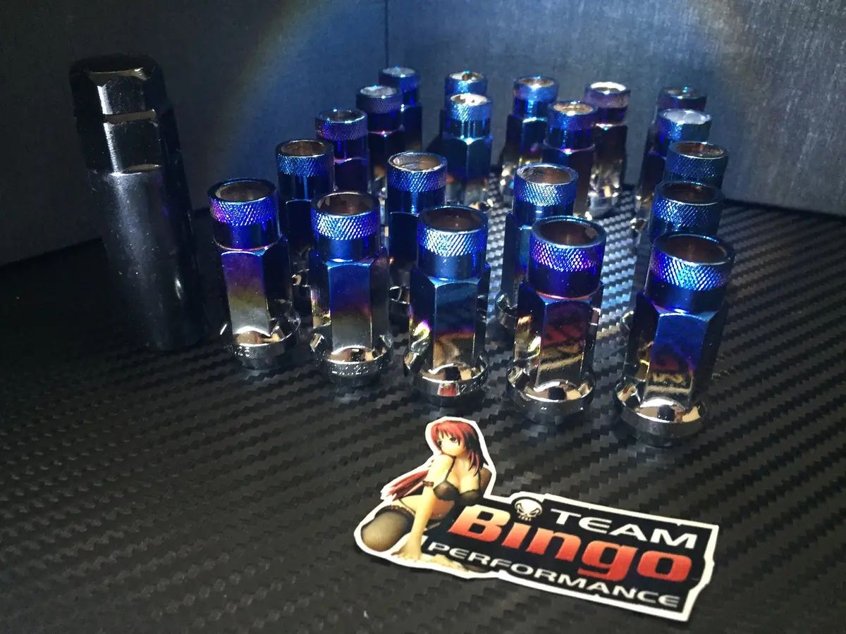 Titanium Burnt Wheel Nuts Set Of 20 12X 1.25 Or 12X 1.5 1