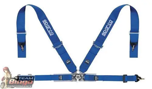Sparco 4 Point Racing Harness 3" Belt Width ( Blue ) 1
